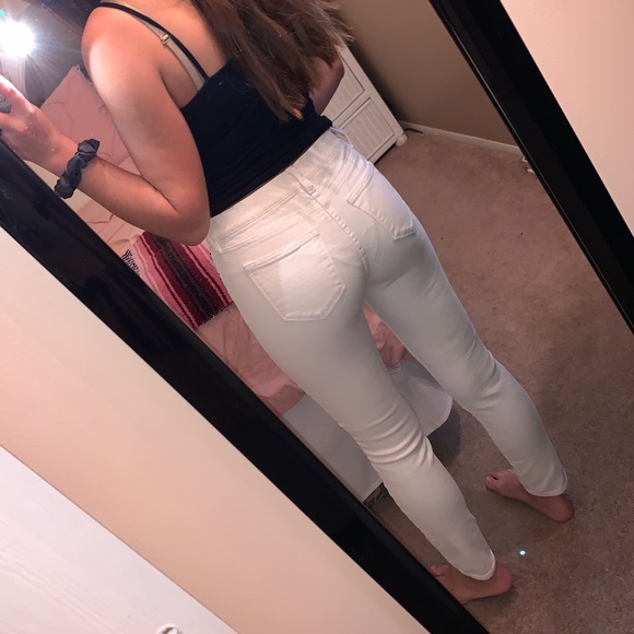 J. Crew Mid-Rise White Skinny Jeans Signature Stretch Sz 25/28 - Picture 4 of 7